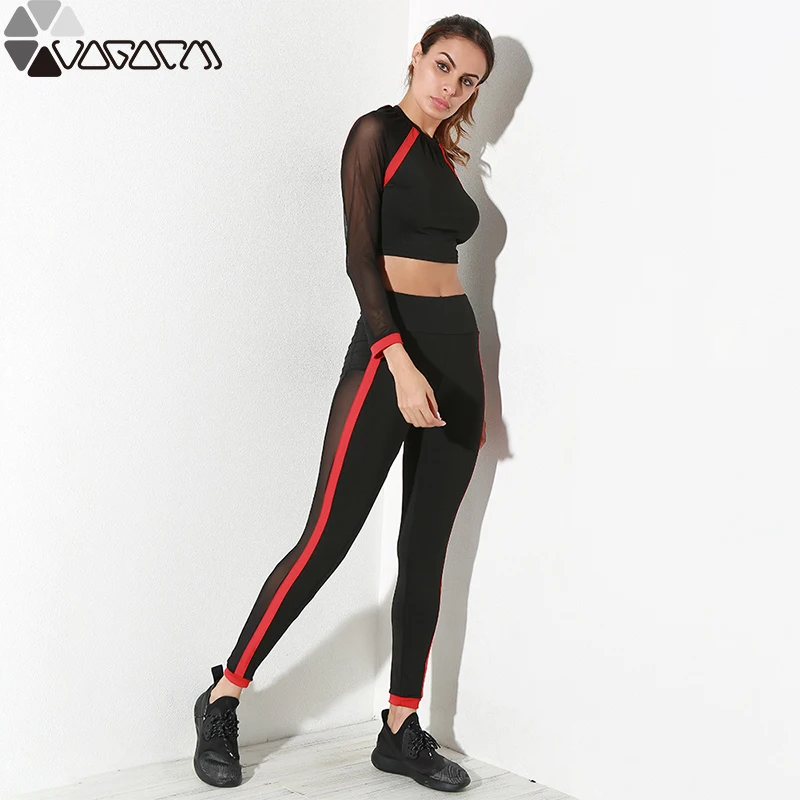 Amtumn Women Athletic Yoga Gym Suit Contrast Color High Waist Lumbar Mesh Patchwork Set Mujer Fitness Running 2 Piece Top+pants
Amtumn Women Athletic Yoga Gym Suit Contrast Color High Waist Lumbar Mesh Patchwork Set Mujer Fitness Running 2 Piece Top+pants