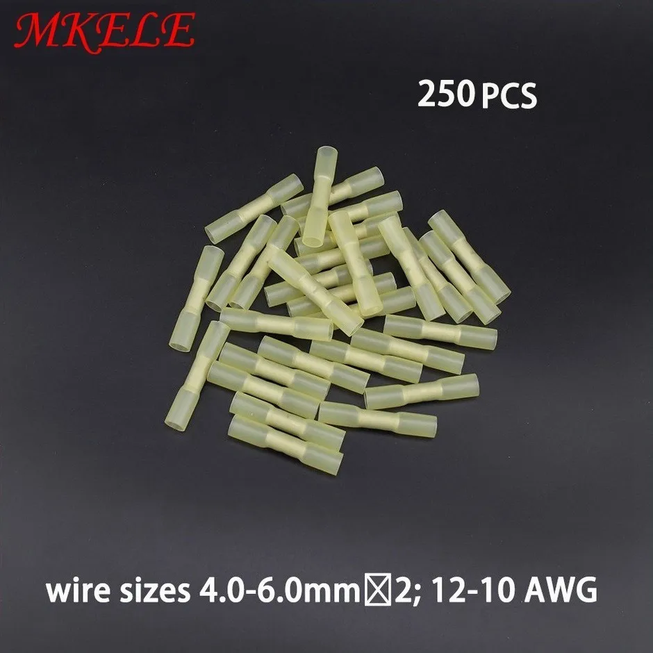 250pcs Insulated Heat Shrink Butt Connectors Wire Electrical Crimp Terminals 12-10AWG Kit
250pcs Insulated Heat Shrink Butt Connectors Wire Electrical Crimp Terminals 12-10AWG Kit