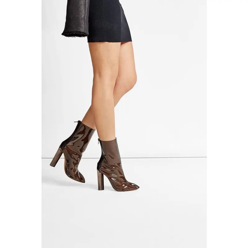 Moraima snc 2019 spring and autumn pvc high-heeled thick with pointed transparent female boots explosion large size women's shoe
Moraima snc 2019 spring and autumn pvc high-heeled thick with pointed transparent female boots explosion large size women's shoe