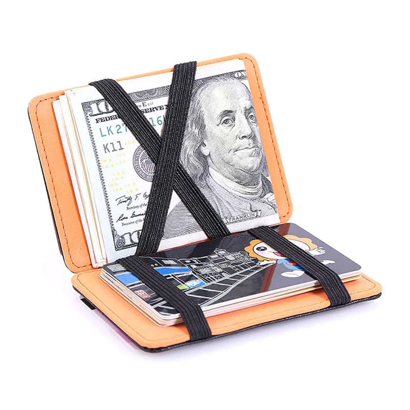 Men Bifold Wallet Pu Leather Magic Cash Money Clip Solid Short Wallets Male Slim Small Leisure Money Clip Unisex Card Case
Men Bifold Wallet Pu Leather Magic Cash Money Clip Solid Short Wallets Male Slim Small Leisure Money Clip Unisex Card Case