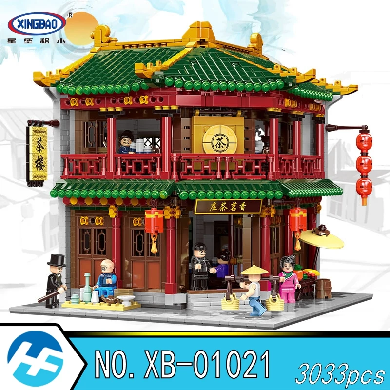 Xingbao XB-01021 Xiangming Teahouse Zhong Hua Street Streetscape series Building Blocks Bricks Compatible legoinset Model toys
Xingbao XB-01021 Xiangming Teahouse Zhong Hua Street Streetscape series Building Blocks Bricks Compatible legoinset Model toys