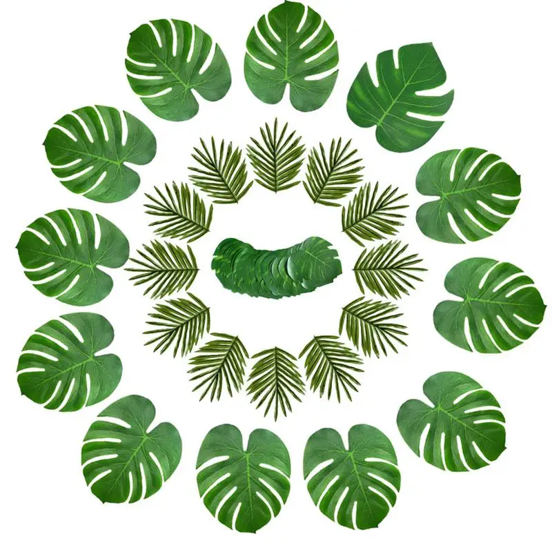 36pcs/lot Hawaii Style Monstera Leaves Simulation Tropical Palm Leaves Artificial Plant With Stem For Table Wall Decoration
36pcs/lot Hawaii Style Monstera Leaves Simulation Tropical Palm Leaves Artificial Plant With Stem For Table Wall Decoration