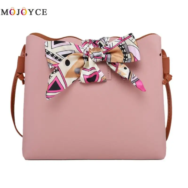 Women Bowknot Crossbody Bag Solid Color PU Leather Bucket Messenger Bag Ladies Cute Handbags
Women Bowknot Crossbody Bag Solid Color PU Leather Bucket Messenger Bag Ladies Cute Handbags