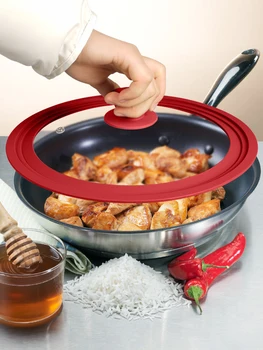 Glass silica gel cooking lid silicone milk pot wok pan cover splash oil high temperature anti falling pot strainer splatter
Glass silica gel cooking lid silicone milk pot wok pan cover splash oil high temperature anti falling pot strainer splatter