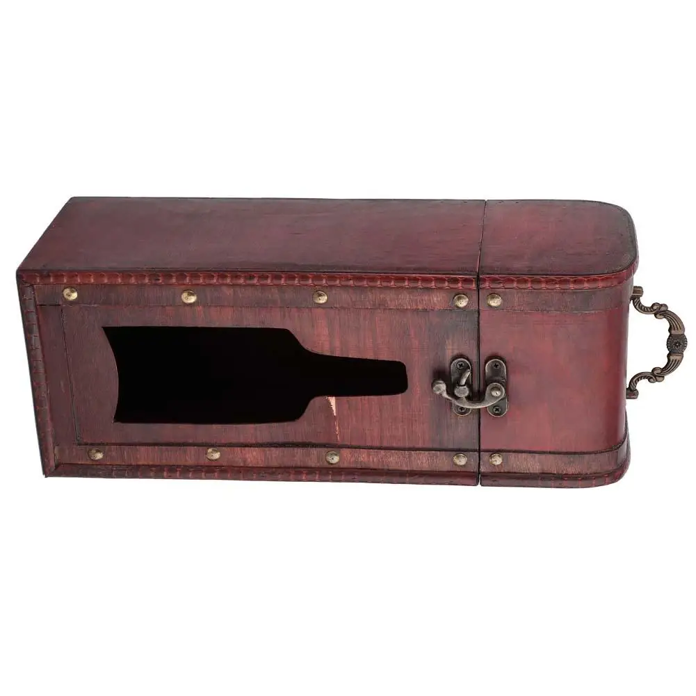 Vintage Single Red Wine Storage Box Portable Wooden Wine Package Gift Box W/ Handle
Vintage Single Red Wine Storage Box Portable Wooden Wine Package Gift Box W/ Handle