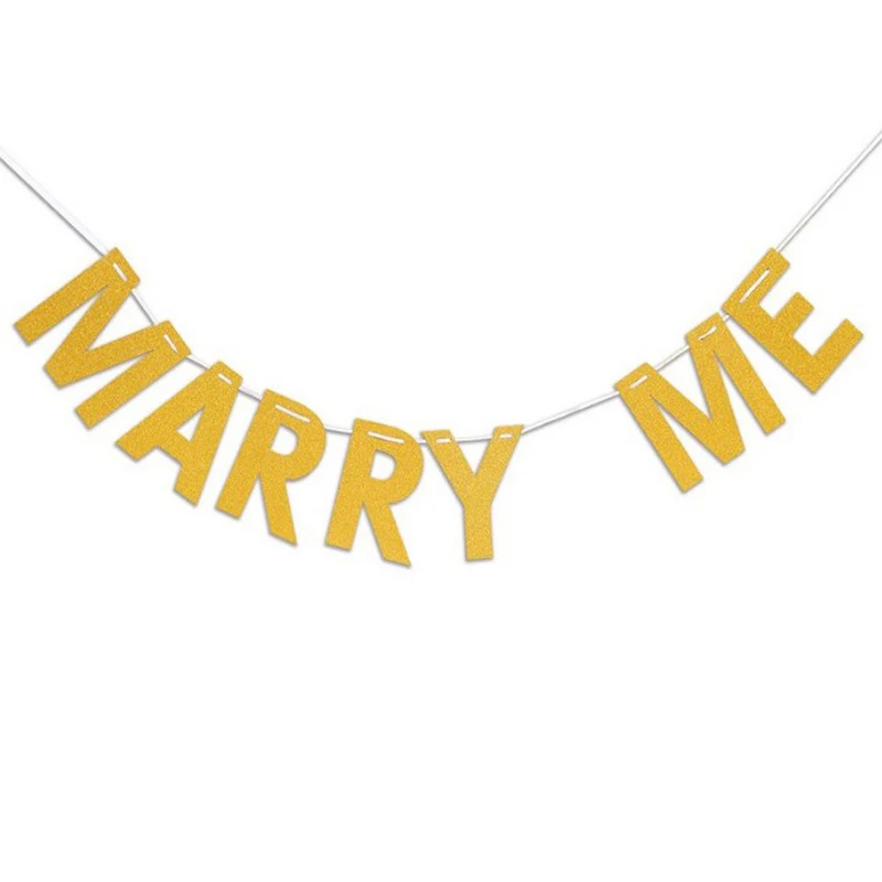 1 Set Creative Gold Marry Me Banner Garland Wedding Party Decoration Bachelorette Party Supplies
1 Set Creative Gold Marry Me Banner Garland Wedding Party Decoration Bachelorette Party Supplies
