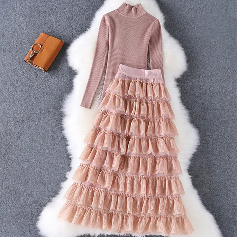 2019 Spring New Women Dress Suit Elegant Pink Lace Long Sleeve Knit Dress Long mid-Calf Party Dress Casual Autumn Winter
2019 Spring New Women Dress Suit Elegant Pink Lace Long Sleeve Knit Dress Long mid-Calf Party Dress Casual Autumn Winter