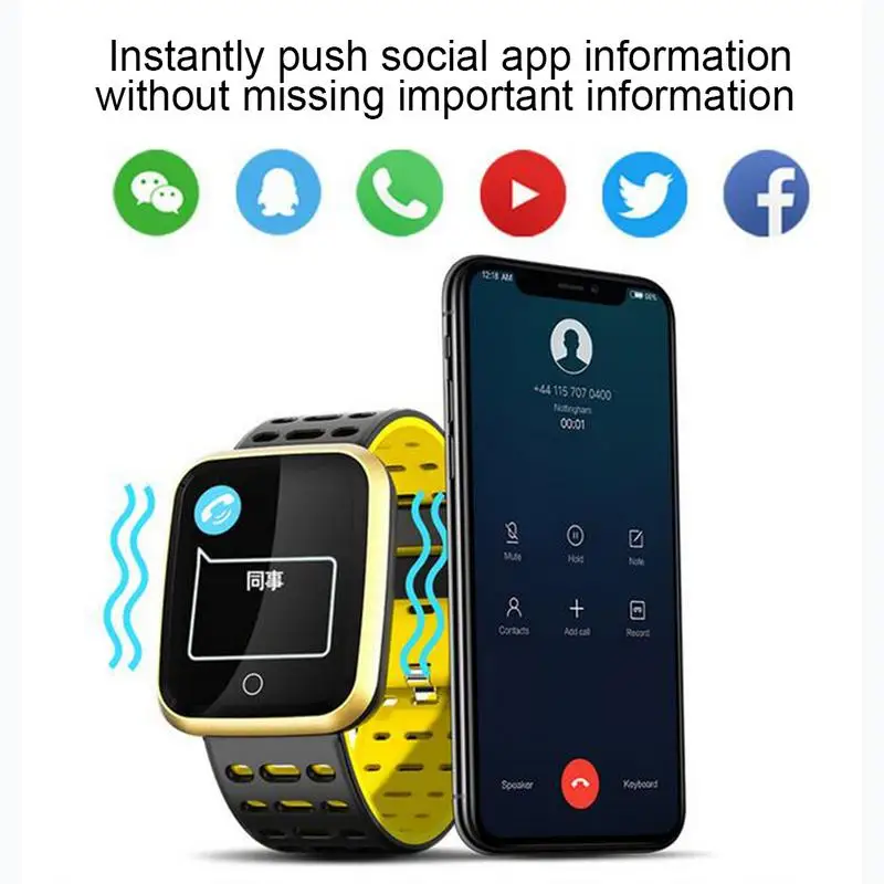 N99 Sports Bracelet Heart Rate Monitoring Step Counter SMS Push Multifunctional Bluetooth Large Screen Waterproof Wristband
N99 Sports Bracelet Heart Rate Monitoring Step Counter SMS Push Multifunctional Bluetooth Large Screen Waterproof Wristband