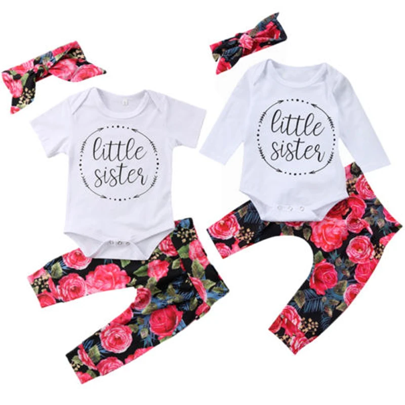 Focusnorm Newborn Baby Girls Clothes Set Cotton Print Letter Romper Tops Floral Pants Leggings Outfits Clothes Mon
Focusnorm Newborn Baby Girls Clothes Set Cotton Print Letter Romper Tops Floral Pants Leggings Outfits Clothes Mon