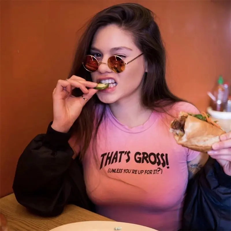 Women Summer Clothes Student Girl Skateboard Darkness Gross Funny Letter Print Short Sleeve Skinny Crop Top T-shirts
Women Summer Clothes Student Girl Skateboard Darkness Gross Funny Letter Print Short Sleeve Skinny Crop Top T-shirts