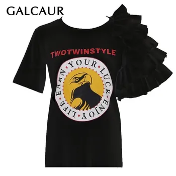GALCAUR Summer Print T Shirt For Women O Neck Short Asymmetrical Ruffles Loose Female Tops Fashion Clothes 2020 Korean New
GALCAUR Summer Print T Shirt For Women O Neck Short Asymmetrical Ruffles Loose Female Tops Fashion Clothes 2020 Korean New