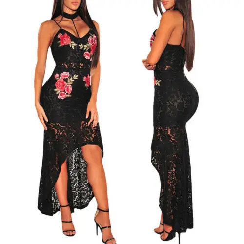 Summer Dresses Womens Sexy Lace Floral Patchwork Slim Long Dress Backless V Neck High Waist Midi Dress
Summer Dresses Womens Sexy Lace Floral Patchwork Slim Long Dress Backless V Neck High Waist Midi Dress