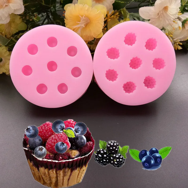 

DIY Cake Decorating Tools Food Grade 1Pcs Pine nut/Raspberry/Blueberry Shape Cake Mold Kitchen Gadgets Baking Accessories