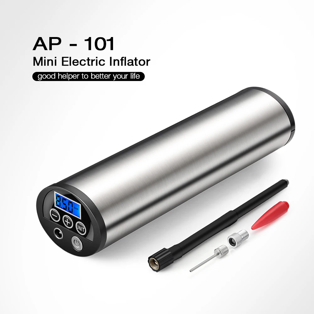 

Zeepin AP - 101 Mini Electric Inflator with Tyre Pressure Monitor 2 in 1 Gauge 2 LED Light Built-in Battery Portable