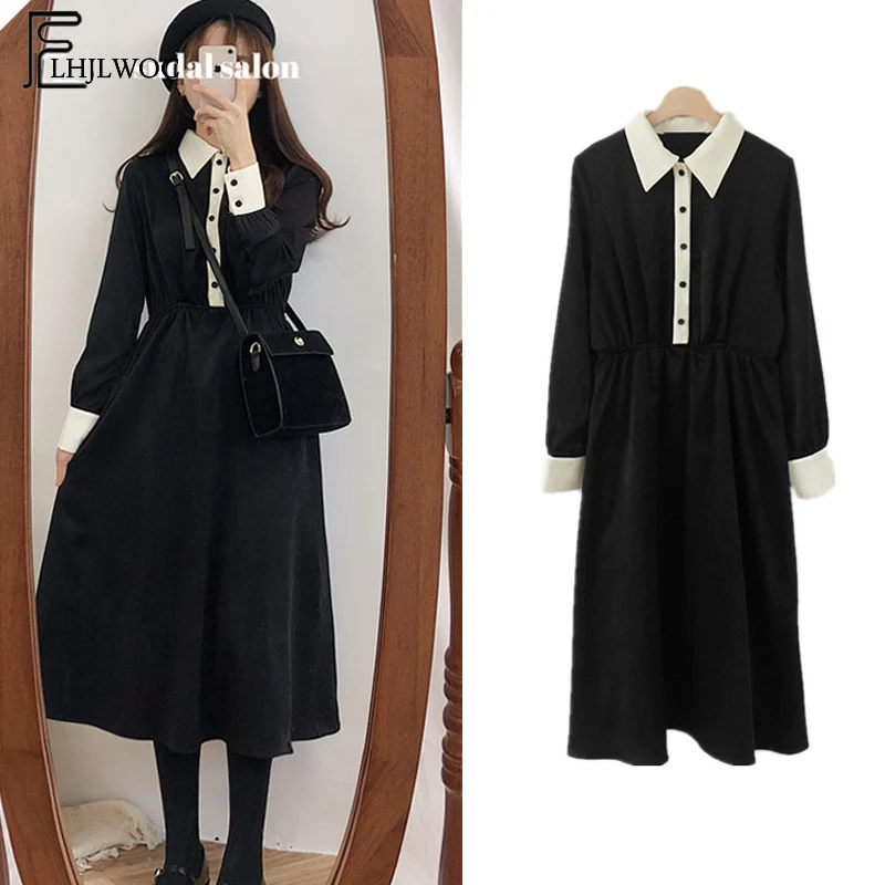 2019 Spring Winter Basic Dress Long Women Korean Style Design Temperament Lady A Line Cute Sweet Girls Button Shirt Dress 6112
2019 Spring Winter Basic Dress Long Women Korean Style Design Temperament Lady A Line Cute Sweet Girls Button Shirt Dress 6112