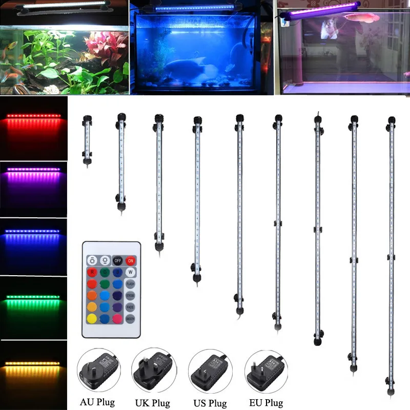 RGB LED Aquarium Fish Tank Light Bar Submersible Plant Grow Lamp 48CM for 50-60 fish tank IP68 Waterproof Switch/Remote Control
RGB LED Aquarium Fish Tank Light Bar Submersible Plant Grow Lamp 48CM for 50-60 fish tank IP68 Waterproof Switch/Remote Control