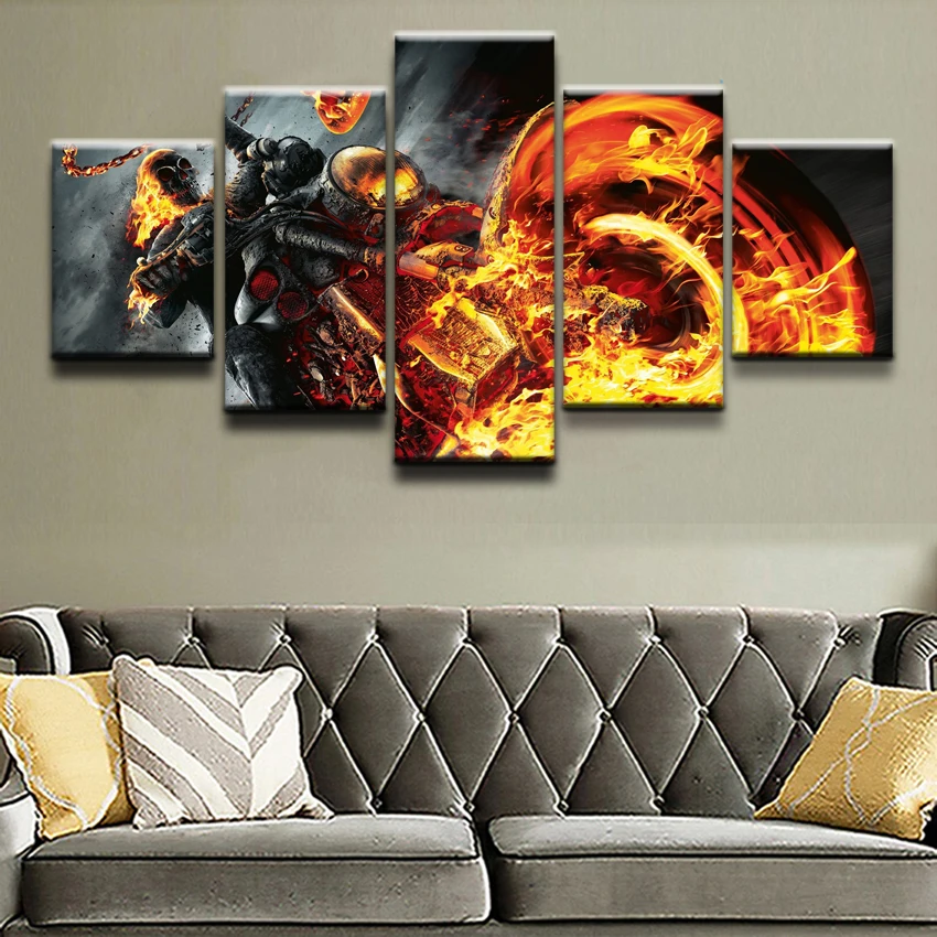 Canvas Printed 5 Pieces Comics Ghost Rider Painting Poster Home Decor For Living Room Modern Wall Art Modular Pictures Artwork
Canvas Printed 5 Pieces Comics Ghost Rider Painting Poster Home Decor For Living Room Modern Wall Art Modular Pictures Artwork