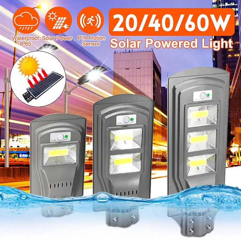 Smuxi LED Solar Lamp Wall Street Light 20W/40W/60W Super Bright Motion Sensor Waterproof Security Lamp for Garden Yard
Smuxi LED Solar Lamp Wall Street Light 20W/40W/60W Super Bright Motion Sensor Waterproof Security Lamp for Garden Yard