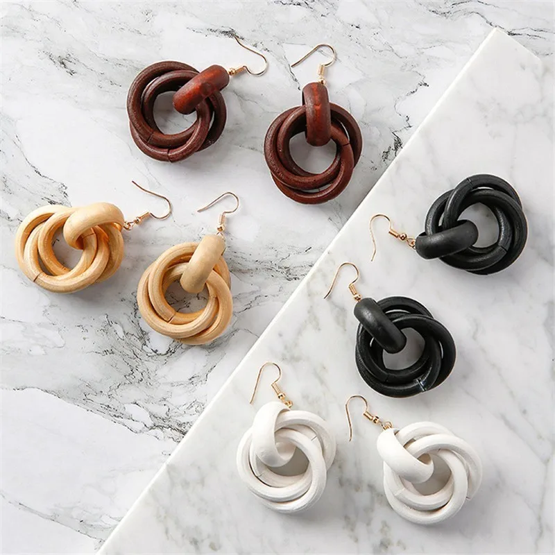 2019Temperament Jewelry Wooden Earrings Spiral Personality Drop Earrings Dangle Women Hot Exaggeration Round
2019Temperament Jewelry Wooden Earrings Spiral Personality Drop Earrings Dangle Women Hot Exaggeration Round