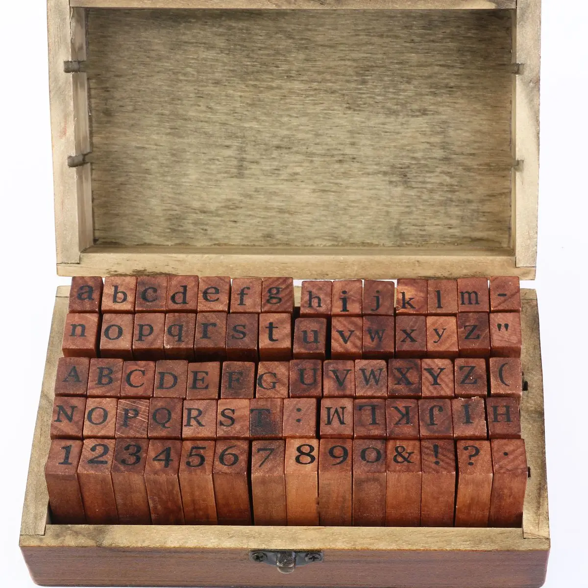 70 pcs/set Vintage Style Alphabet Letters Number Symbol Rubber Stamps Seals in a Wooden Box Case Can Free Combination
70 pcs/set Vintage Style Alphabet Letters Number Symbol Rubber Stamps Seals in a Wooden Box Case Can Free Combination