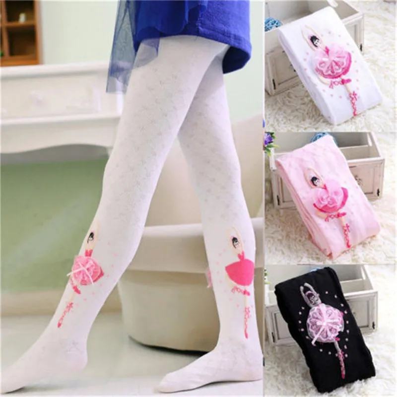 

2018 Kids Girl Baby Cotton Warm Tights Girl Ballet Girl Print Skinny Pantyhose Autumn Winter Stockings Tights For Girl 1-10Y