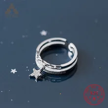 Korea New Style 925 Sterling Silver Simple Fashion Chic Diamond Star Double Chain Open Ring Jewelry for Women
Korea New Style 925 Sterling Silver Simple Fashion Chic Diamond Star Double Chain Open Ring Jewelry for Women