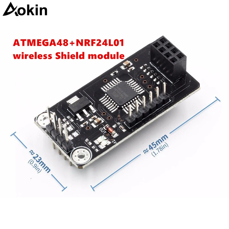 NRF24L01 Socket Adapter plate Board ATMEGA48 wireless Shield module SPI to IIC I2C TWI Interface
NRF24L01 Socket Adapter plate Board ATMEGA48 wireless Shield module SPI to IIC I2C TWI Interface