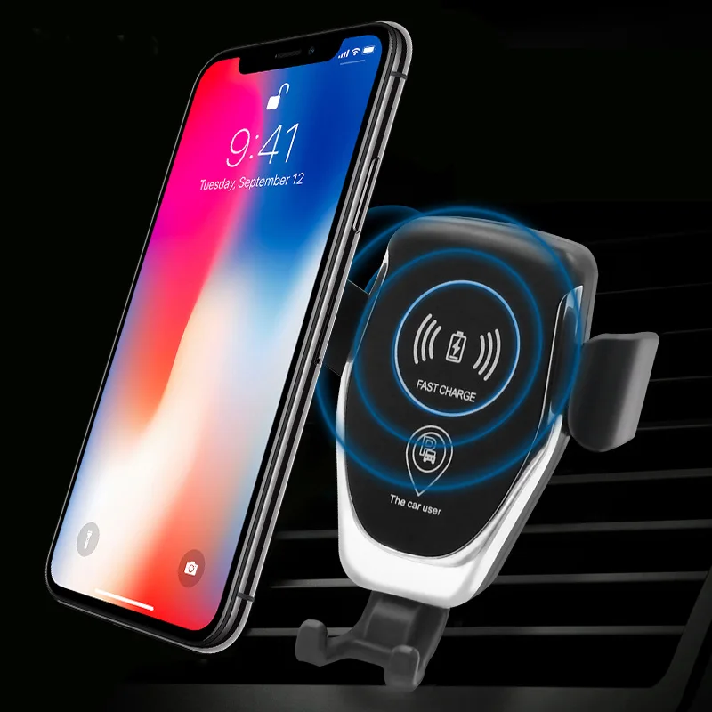 Gravity 10W Quick Qi Wireless Charger On Car Phone Holder Fast Charging Air Vent Bracket for iPhone Samsung Huawei Xiaomi MIX 2S
Gravity 10W Quick Qi Wireless Charger On Car Phone Holder Fast Charging Air Vent Bracket for iPhone Samsung Huawei Xiaomi MIX 2S