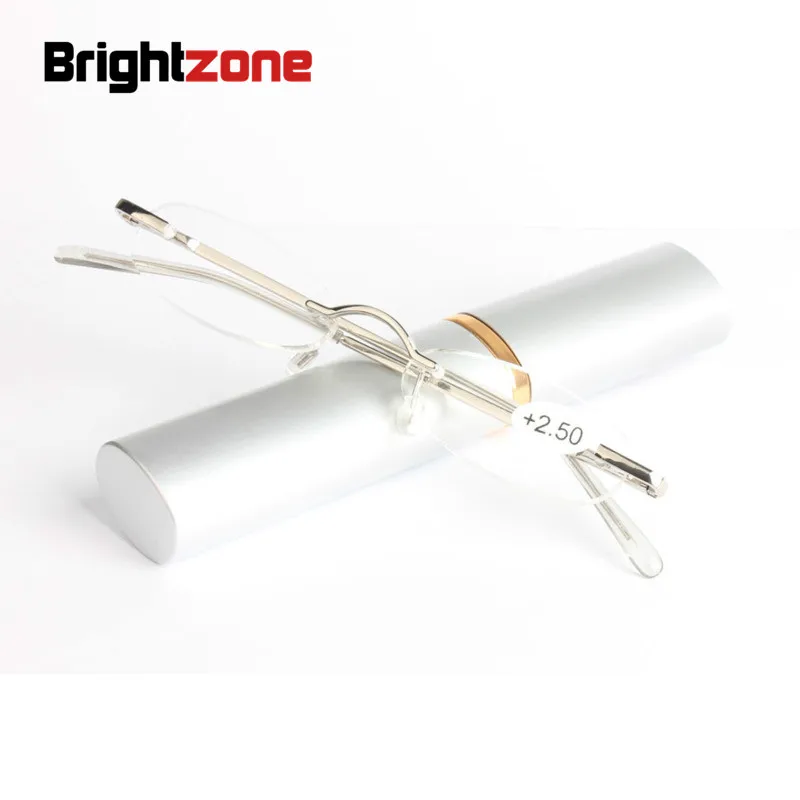 Очки для чтения Brightzone без оправы мужчин и женщин HD нержавеющая сталь + 1 00-3 50 |
