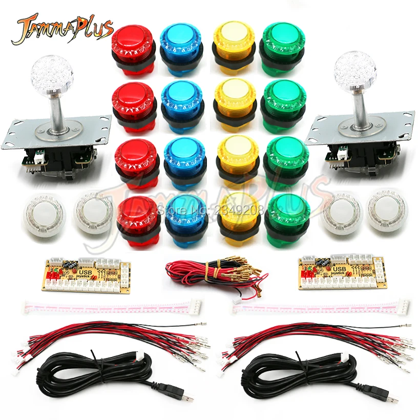 Arcade DIY LED Kit with Zero Delay USB Encoder To PC Arcade Games 8 Way Joystick + 5V LED Illuminated Arcade Push Buttons
Arcade DIY LED Kit with Zero Delay USB Encoder To PC Arcade Games 8 Way Joystick + 5V LED Illuminated Arcade Push Buttons