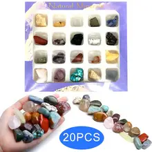 20 pçs irregular caiu minérios coleção de pedra arte ornamento decoração conjunto presentes pedras e cristais naturais pedras minerais(China)