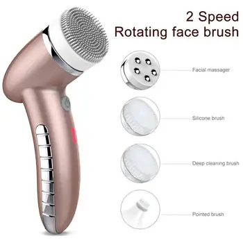 4 In 1 Electric Facial Cleansing Brush Device USB Gentle Exfoliating Deep Cleansing Removing Blackhead Dirt Face Beauty Massager
4 In 1 Electric Facial Cleansing Brush Device USB Gentle Exfoliating Deep Cleansing Removing Blackhead Dirt Face Beauty Massager