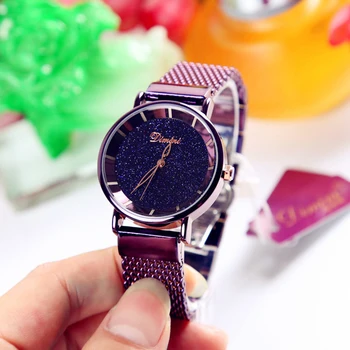 Luxury Crystal Star Sky Women's Watch Rose Gold Steel Belt Magnetic Buckle Bracelet Watch Polygon Gift Clock
Luxury Crystal Star Sky Women's Watch Rose Gold Steel Belt Magnetic Buckle Bracelet Watch Polygon Gift Clock