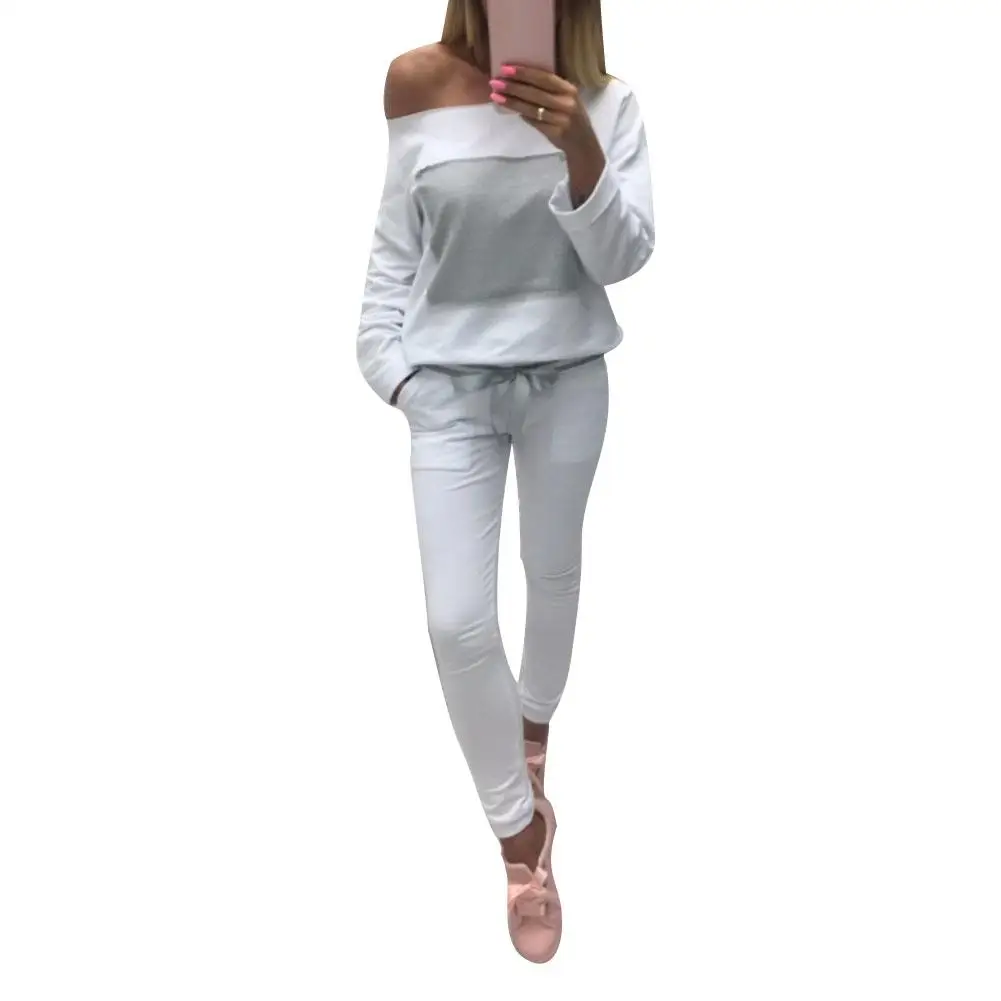 2Pcs/Set Casual Summer Women Tracksuit Sexy Off Shoulder Two Piece Outfits Sweatshirt Elastic Drawstring Pants For Women's Sets
2Pcs/Set Casual Summer Women Tracksuit Sexy Off Shoulder Two Piece Outfits Sweatshirt Elastic Drawstring Pants For Women's Sets