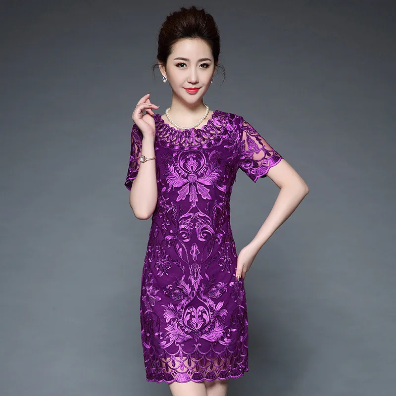 Summer Womens Elegant O-neck Short Sleeve Party Dress Vintage Embroidery Hollow Out Sheath Bodycon Lace Dresses Vestidos
Summer Womens Elegant O-neck Short Sleeve Party Dress Vintage Embroidery Hollow Out Sheath Bodycon Lace Dresses Vestidos
