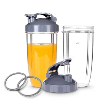 Replacement Cups with Flip Top to-Go Lid for NutriBullet 6-Piece High-Speed Blender/Mixer, Gasket and 32oz Cups for Nutribulle
Replacement Cups with Flip Top to-Go Lid for NutriBullet 6-Piece High-Speed Blender/Mixer, Gasket and 32oz Cups for Nutribulle
