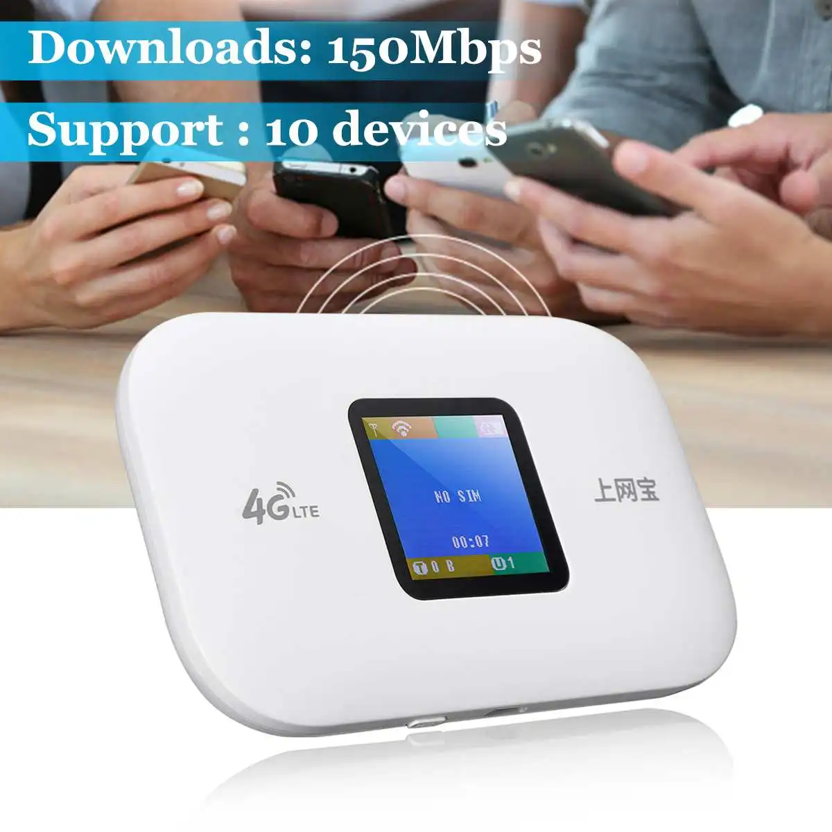 4G Car Wireless Router Portable Wifi Internet Treasure 150Mbps Five-mode / Six-mode Color Screen
4G Car Wireless Router Portable Wifi Internet Treasure 150Mbps Five-mode / Six-mode Color Screen