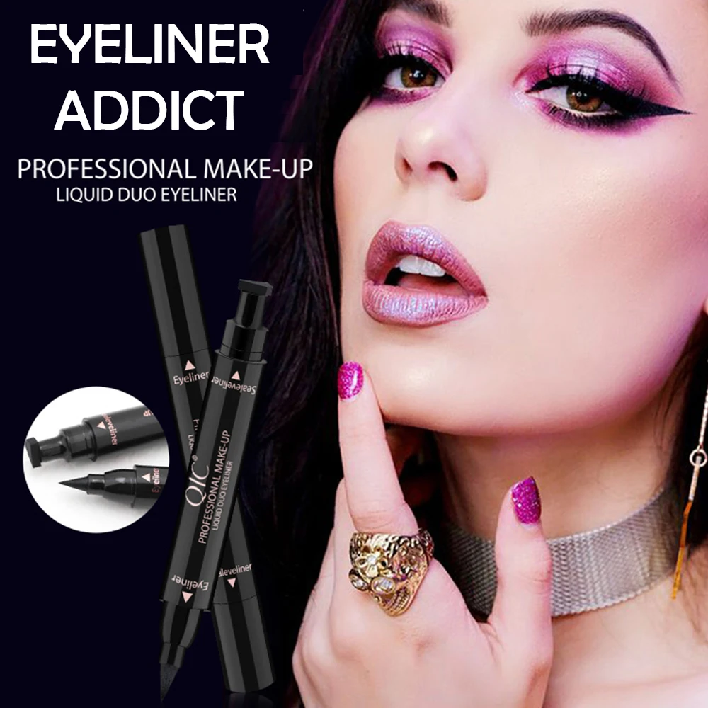 Best Selling 2018 Products Double-headed Seal Eyeliner Liquid Eye Liner Pen Contour Makeup Waterproof Black Color Eyeliner TSLM2
Best Selling 2018 Products Double-headed Seal Eyeliner Liquid Eye Liner Pen Contour Makeup Waterproof Black Color Eyeliner TSLM2