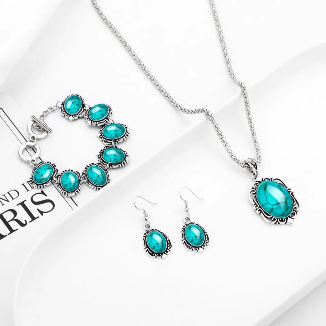 Vintage Antique Silver Oval Necklace Bracelet Earring Charm Pendant Dangle Jewelry Set for Women Shellhard Jewellery female gift
Vintage Antique Silver Oval Necklace Bracelet Earring Charm Pendant Dangle Jewelry Set for Women Shellhard Jewellery female gift
