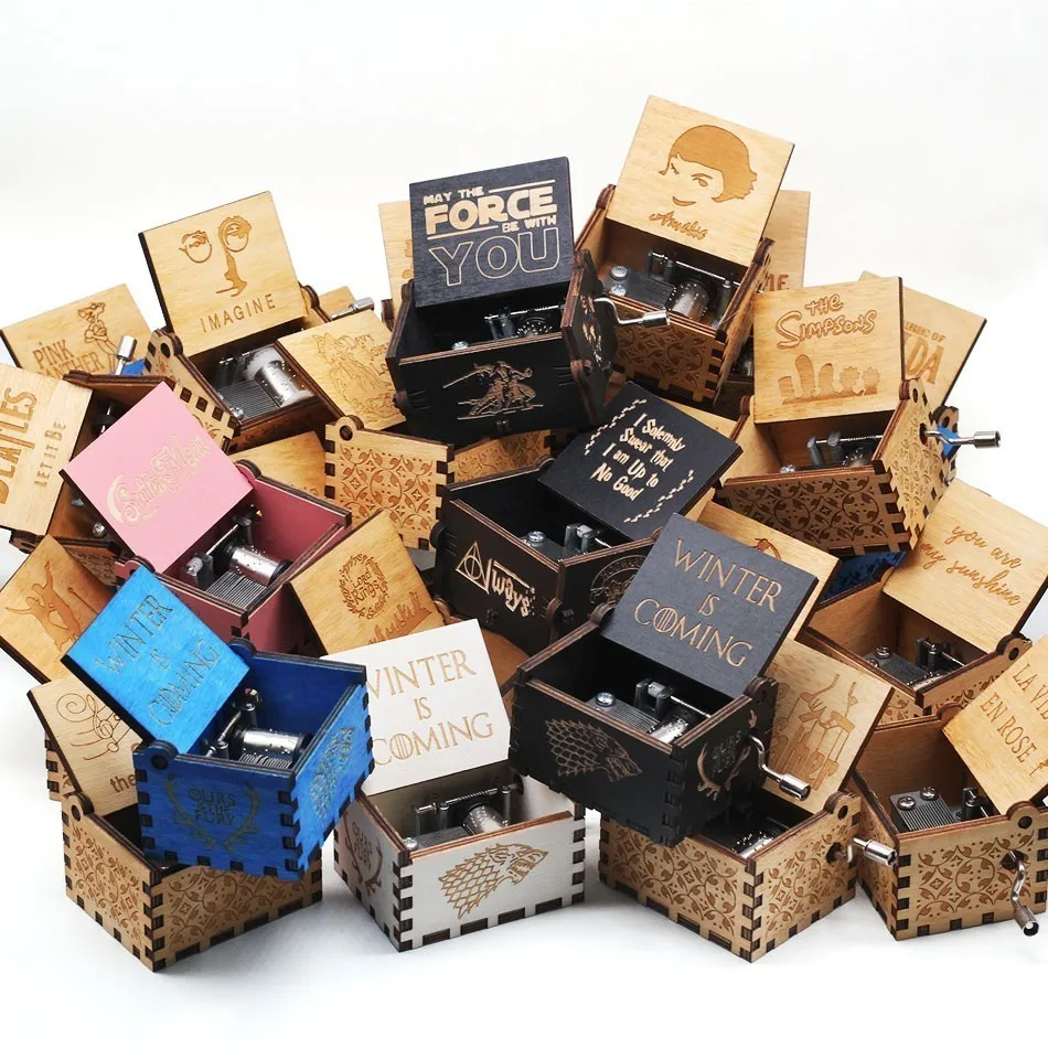 Wholesale Hand Crank Beauty And The Beast Wooden Music Box Game Of Thrones Star Wars The Godfather Christmas Gift Birthday Gift
Wholesale Hand Crank Beauty And The Beast Wooden Music Box Game Of Thrones Star Wars The Godfather Christmas Gift Birthday Gift