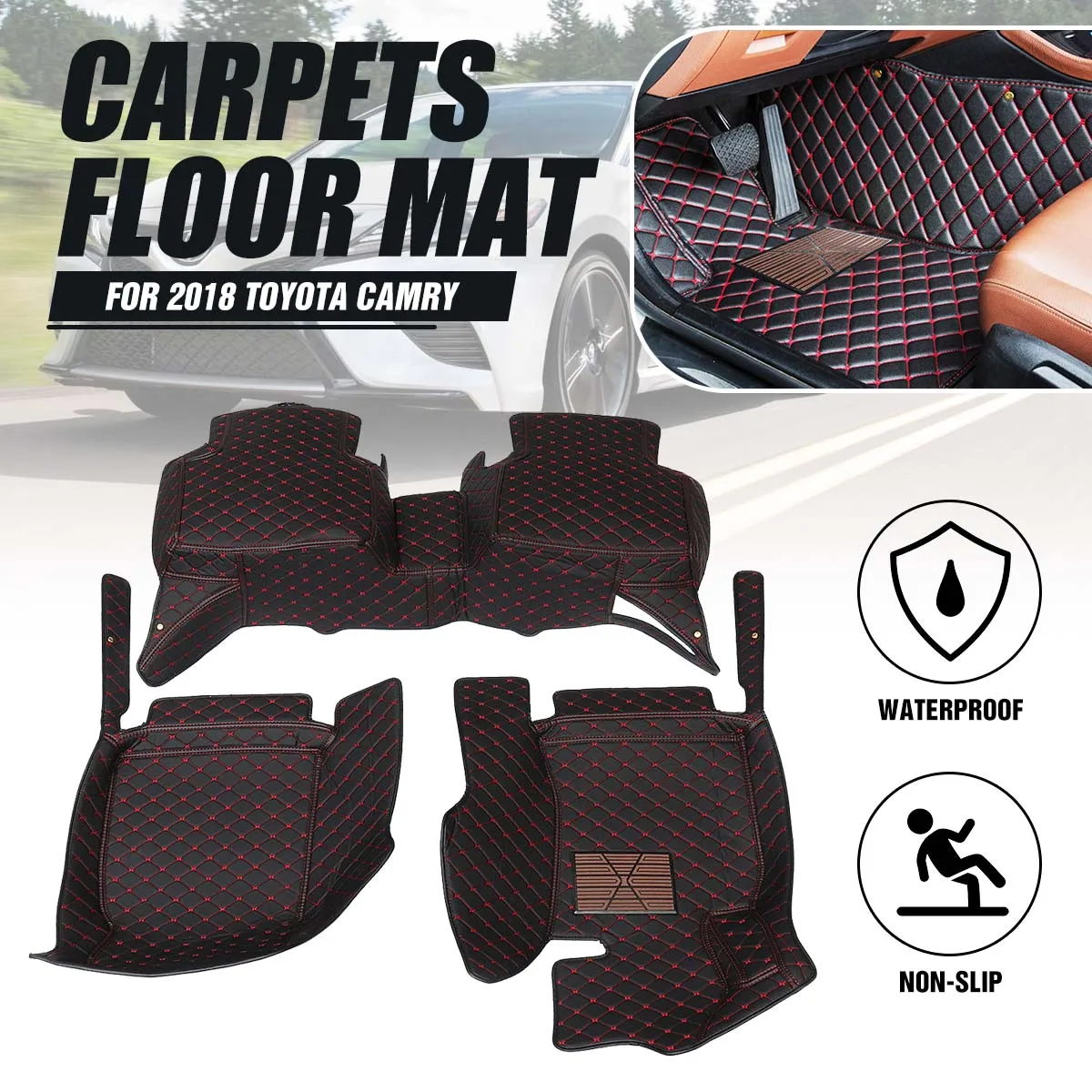 Car Carpets Floor Mat Non-slip PU Leather Waterproof for Toyota Camry 2018 Car Accessories Auto Styling
Car Carpets Floor Mat Non-slip PU Leather Waterproof for Toyota Camry 2018 Car Accessories Auto Styling