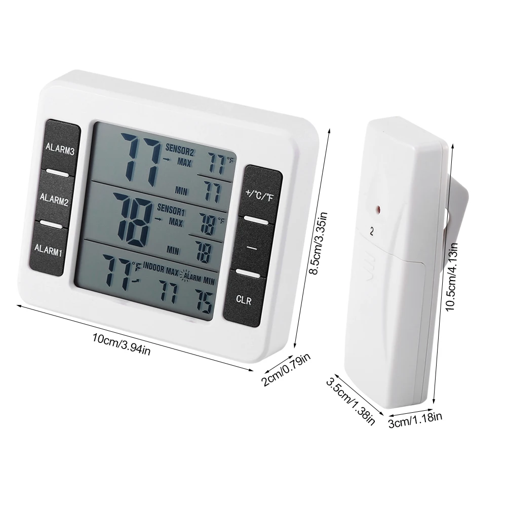 Wireless Digital Freezer Alarm Thermometer Fridge Thermometer Freezer Digital Sensor for Home Indoor/Outdoor
Wireless Digital Freezer Alarm Thermometer Fridge Thermometer Freezer Digital Sensor for Home Indoor/Outdoor