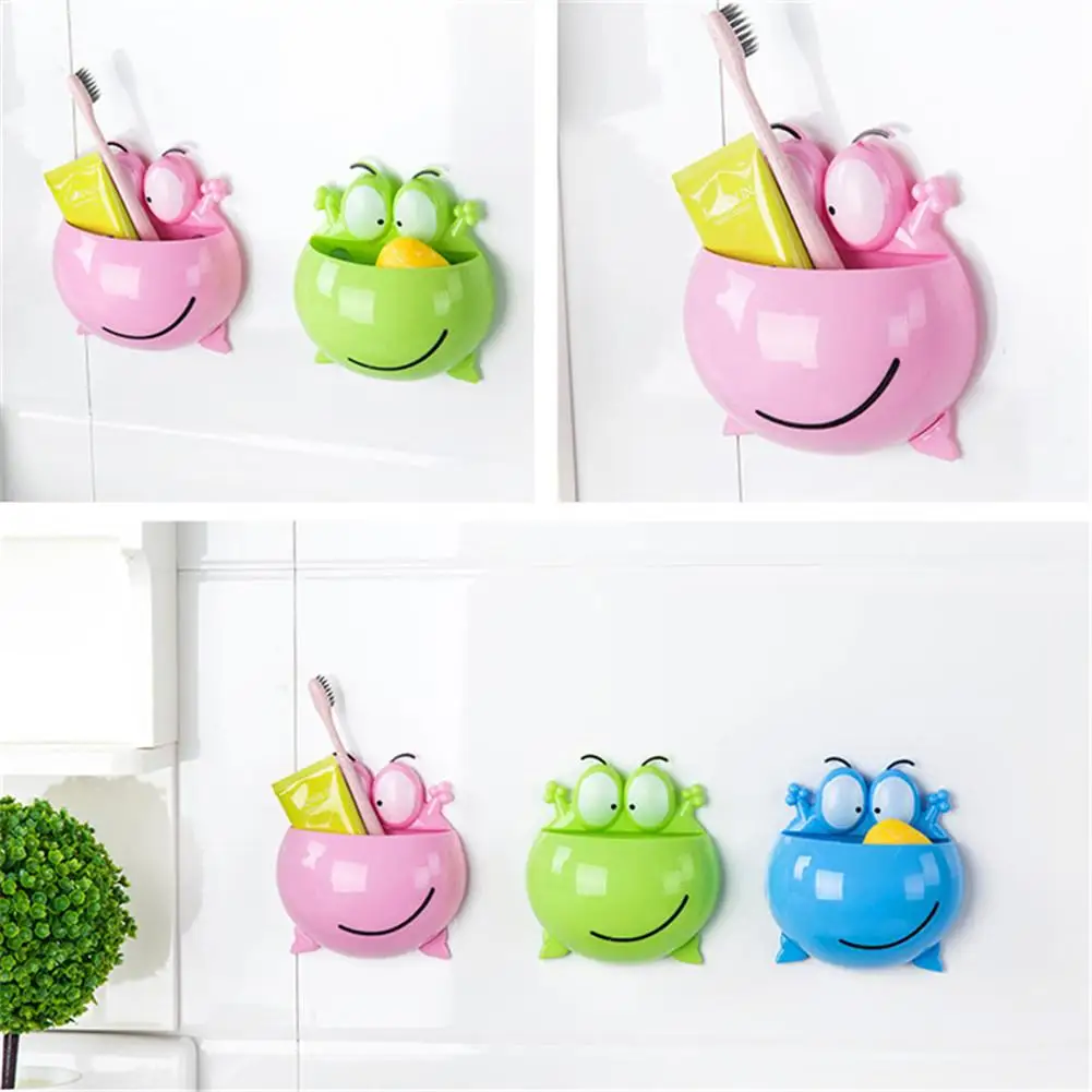 Cute Frog Shape Toothbrush Shelf Strong Sucker Toothbrush Toothpaste Storage Rack
Cute Frog Shape Toothbrush Shelf Strong Sucker Toothbrush Toothpaste Storage Rack