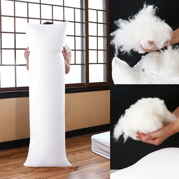 

100% FEATHER FABRIC Fill Long Body Hug Hugging Pillow Bed Cushion Pad Anime Rectangle Sleep Nap Pillow Soft Insert Filler Core24