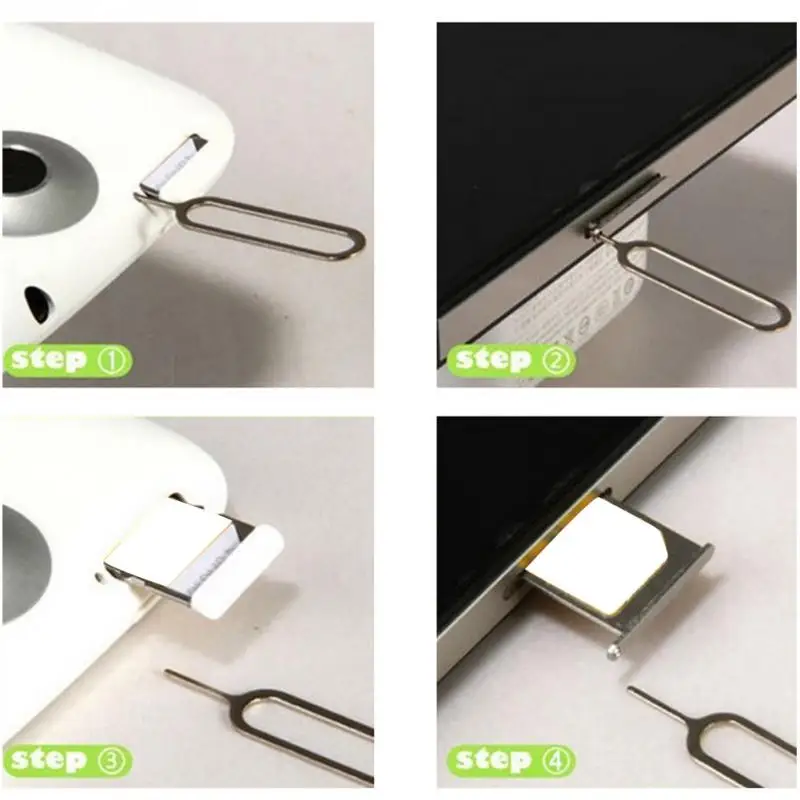 10pcs Metal Sim Card Eject Pin Key Tool Needle SIM Card Tray Holder Eject Pin for iPhone7 6 5 For Xiaomi3 For Samsung ect
10pcs Metal Sim Card Eject Pin Key Tool Needle SIM Card Tray Holder Eject Pin for iPhone7 6 5 For Xiaomi3 For Samsung ect