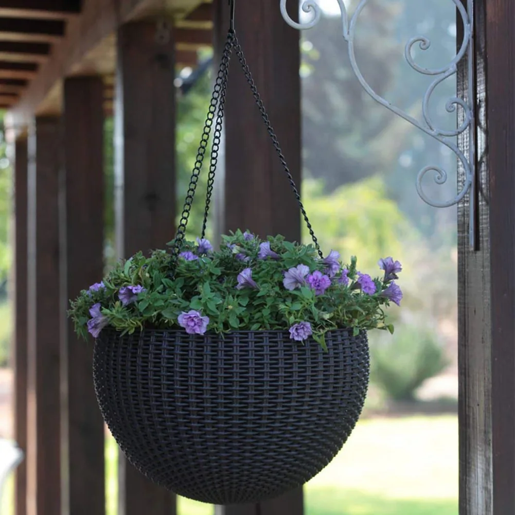 Indoor Or Outdoor Rattan Basket Hanging Basket Hanging Pot, Hanging Seeder Set,Espresso Brown
Indoor Or Outdoor Rattan Basket Hanging Basket Hanging Pot, Hanging Seeder Set,Espresso Brown