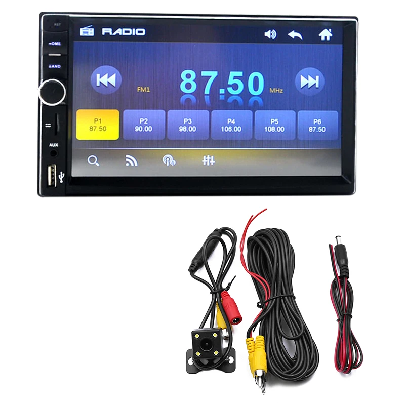 7 inch HD 2DIN Bluetooth Autoradio Stereo Car Radio MP3 MP5 Player FM/USB/AUX + Camera
7 inch HD 2DIN Bluetooth Autoradio Stereo Car Radio MP3 MP5 Player FM/USB/AUX + Camera