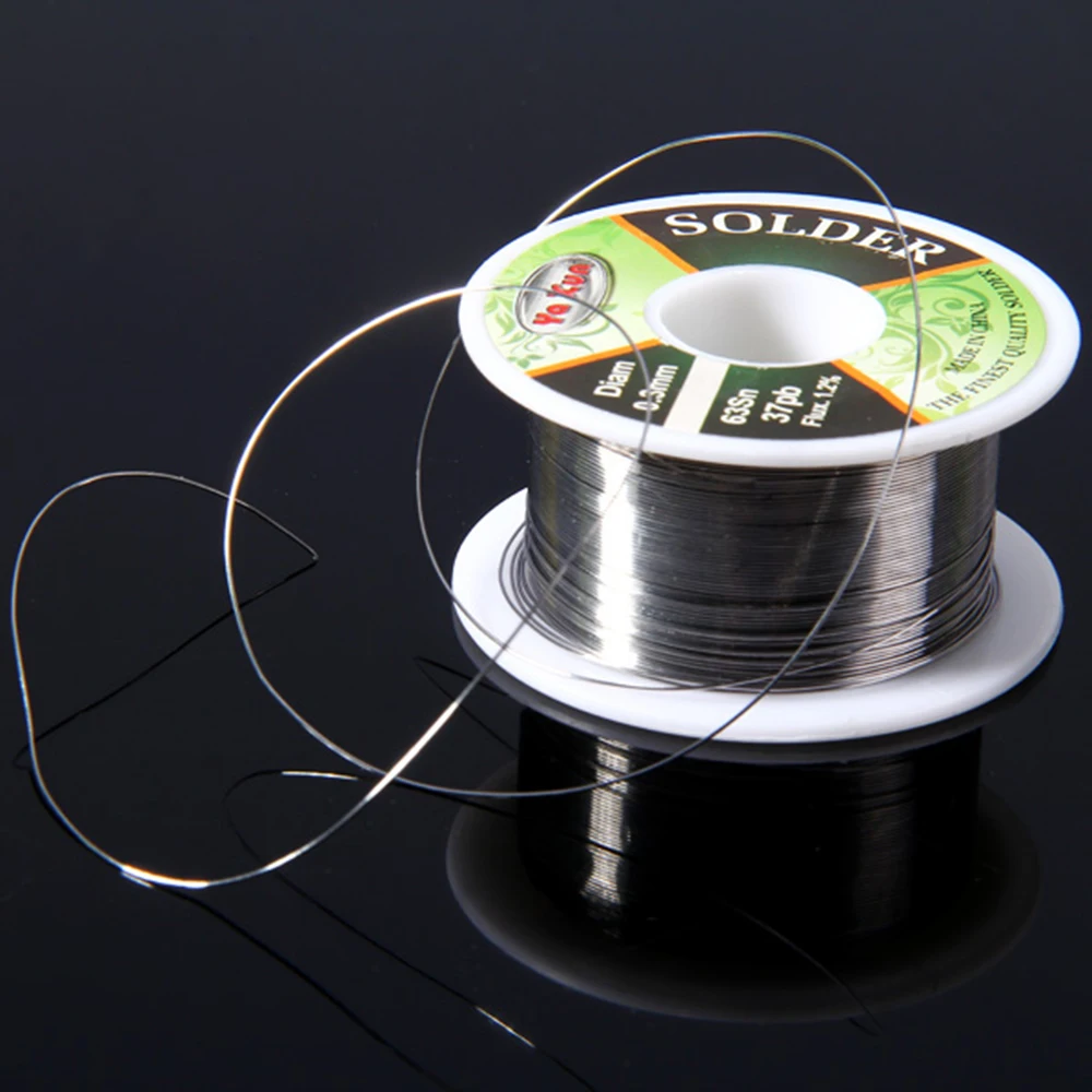

0.3mm Diam 1.2 Percent Tin Lead Melt Rosin Core Solder Wire Flux Reel Welding Line 21.5m Hardware Tools Electrical Electronics