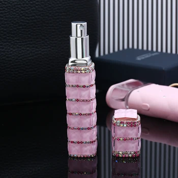 Mini Travel Refillable Perfume Storage Bottle Crystal Decorated Portable Atomizer Refillable Spray Pump Organizer
Mini Travel Refillable Perfume Storage Bottle Crystal Decorated Portable Atomizer Refillable Spray Pump Organizer