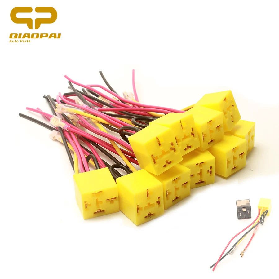 10PC Universal Air Horn 4 Pin Relay Socket 12V 24V for Toyota HY VOLKSWAGEN Yamaha BMW Trunk Train MOTO Car Horn Relay Plug Base
10PC Universal Air Horn 4 Pin Relay Socket 12V 24V for Toyota HY VOLKSWAGEN Yamaha BMW Trunk Train MOTO Car Horn Relay Plug Base